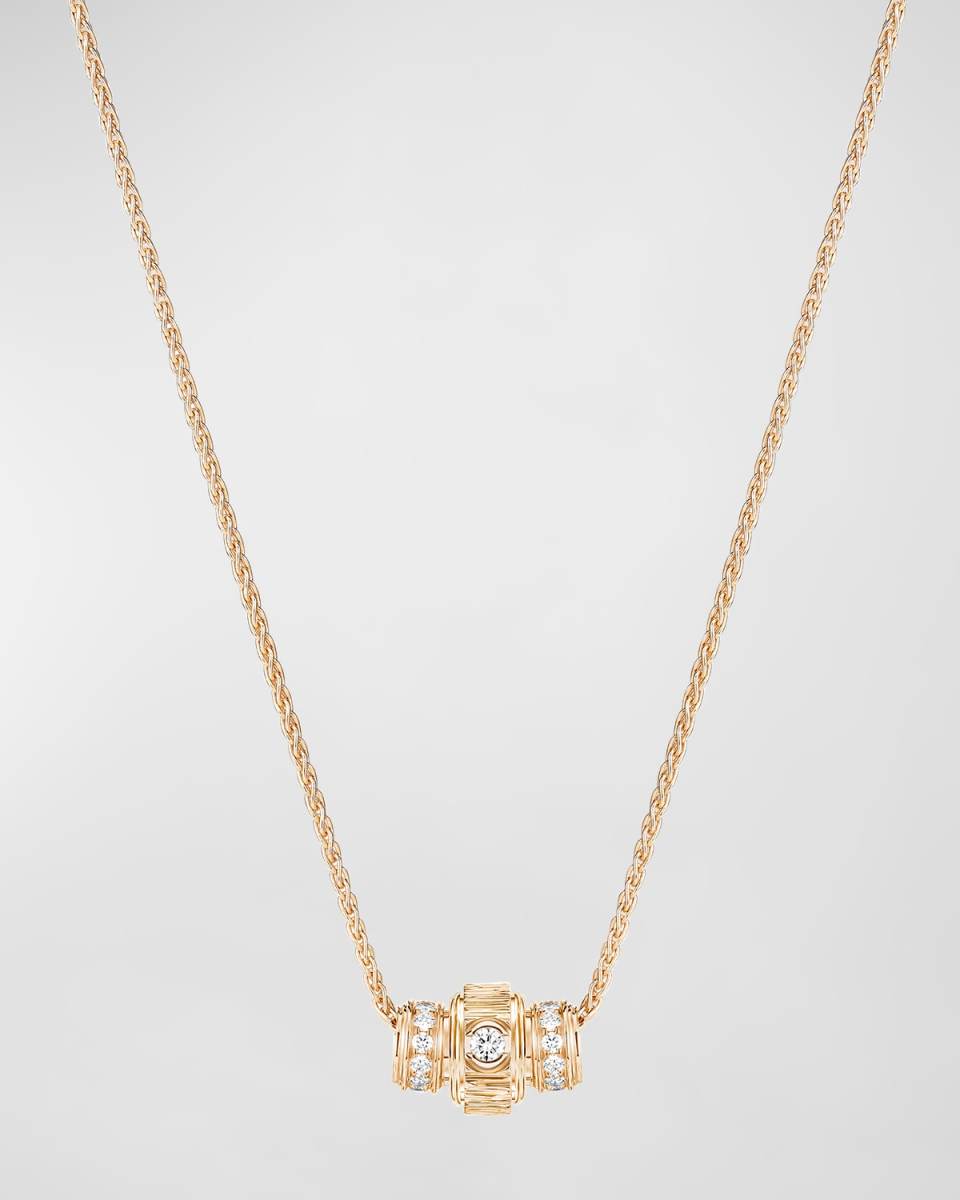 Possession Decor Palace 18K Rose Gold Pendant Diamond Necklace